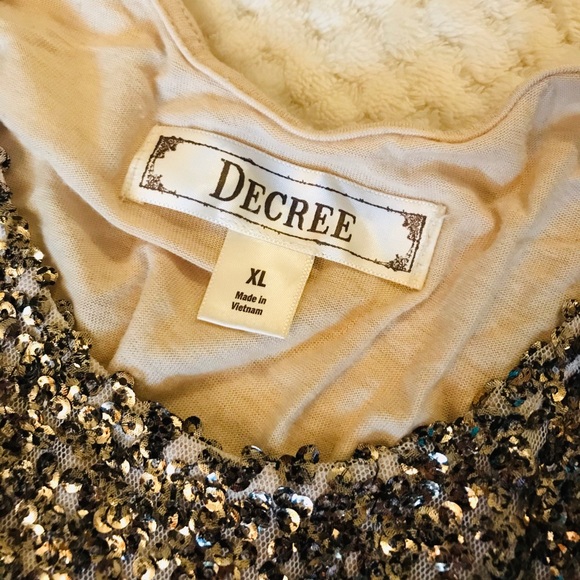 Sparkly sequined gold cami - Picture 2 of 2